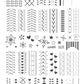 Sweater Textures (CjS-218) Steel Nail Art Layered Stamping Plate
