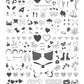 layered-nail-art-stamping-plate-showing-designs-of-candy-hearts-love-birds-arrows-words-for-nail-art