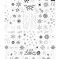 Swirling On Ice (CjSC-70) Steel Nail Art Stamping Plate