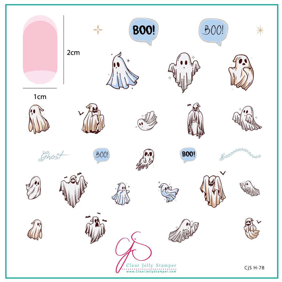 The Ghost (CjS-H-78) Etched Nail Art Stamping Plate