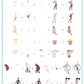 layered-nail-art-stamping-plate-how-to-card-with-colorful-designs-of-an-acrobat-popcorn-bear-riding-a-unicycle