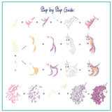 Unique as a Unicorn (CjS-298) Steel Nail Art Stamping Plate