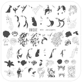 Unique as a Unicorn (CjS-298) Steel Nail Art Stamping Plate