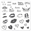 Luscious Lips and Love (CjS V-01) - Steel Stamping Plate 6x6 Clear Jelly Stamper 