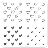 Super Cute Hearts (CjS V-02) - Steel Stamping Plate 6x6 Clear Jelly Stamper 