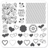 Layers of LoVe (CjS V-04) - Steel Stamping Plate 6x6 Clear Jelly Stamper 