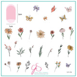 Walk In The Meadow (CjS-236) Steel Nail Art Layered Stamping Plate