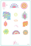 Water Marble (CjS-223) Steel Nail Art Stamping Plate