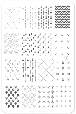 Pretty Paper - Deck the Halls (CjSC-41) Steel Nail Art Stamping Plate 14 x 9 Clear Jelly Stamper 