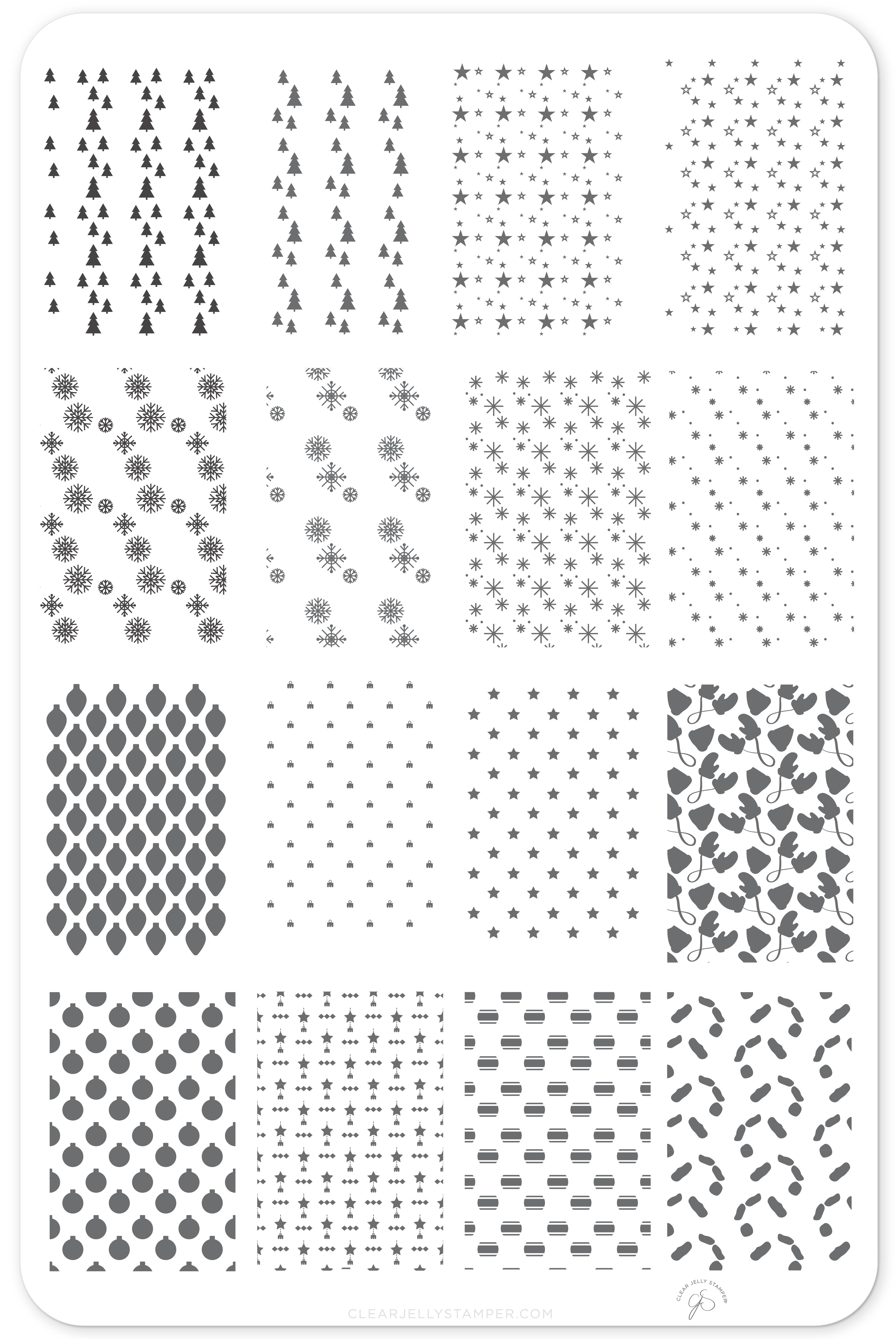 Pretty Paper - Jolly (CjSC-42) Steel Nail Art Stamping Plate