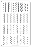 Chantel's Chevrons (CjS LC-36) Steel Stamping Plate 14 x 9 Clear Jelly Stamper 