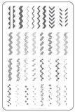 Chantel's Chevrons (CjS LC-36) Steel Stamping Plate 14 x 9 Clear Jelly Stamper 