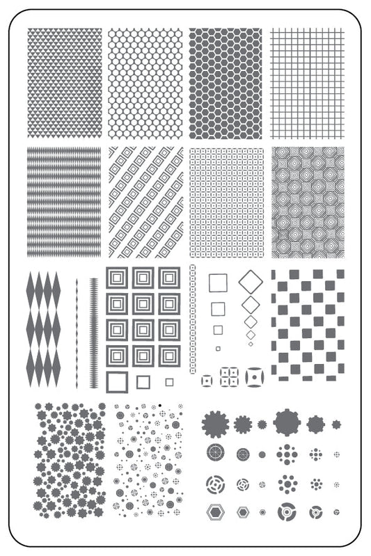 Chantel's Full Coverage (CjS LC-37) Steel Stamping Plate 14 x 9 Clear Jelly Stamper 