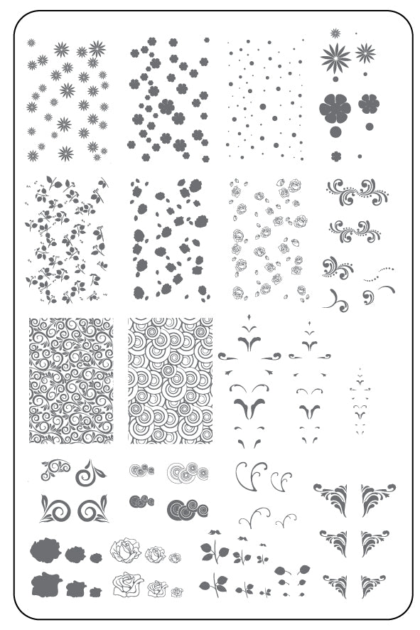 Chantel's Finishing Touches (CjS LC-38) Steel Stamping Plate 14 x 9 Clear Jelly Stamper 