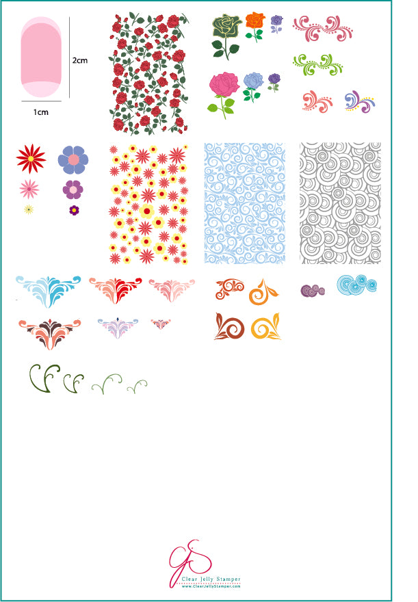 Chantel's Finishing Touches (CjS LC-38) Steel Stamping Plate 14 x 9 Clear Jelly Stamper 