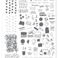 Back To School - Primary (CjS-44) Steel Nail Art Stamping Plate 14 x 9 Clear Jelly Stamper 