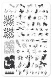 On the Pond (CjS-36) - Steel Nail Art Stamping Plate 14 x 9 Clear Jelly Stamper 
