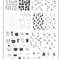 Pretty Paper - Gifted (CjS C-26) Steel Nail Art Stamping Plate 14 x 9 Clear Jelly Stamper 