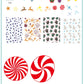 Pretty Paper - Candied (CjS C-27) Steel Nail Art Stamping Plate 14 x 9 Clear Jelly Stamper 