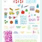 Back To School - Primary (CjS-44) Steel Nail Art Stamping Plate 14 x 9 Clear Jelly Stamper 