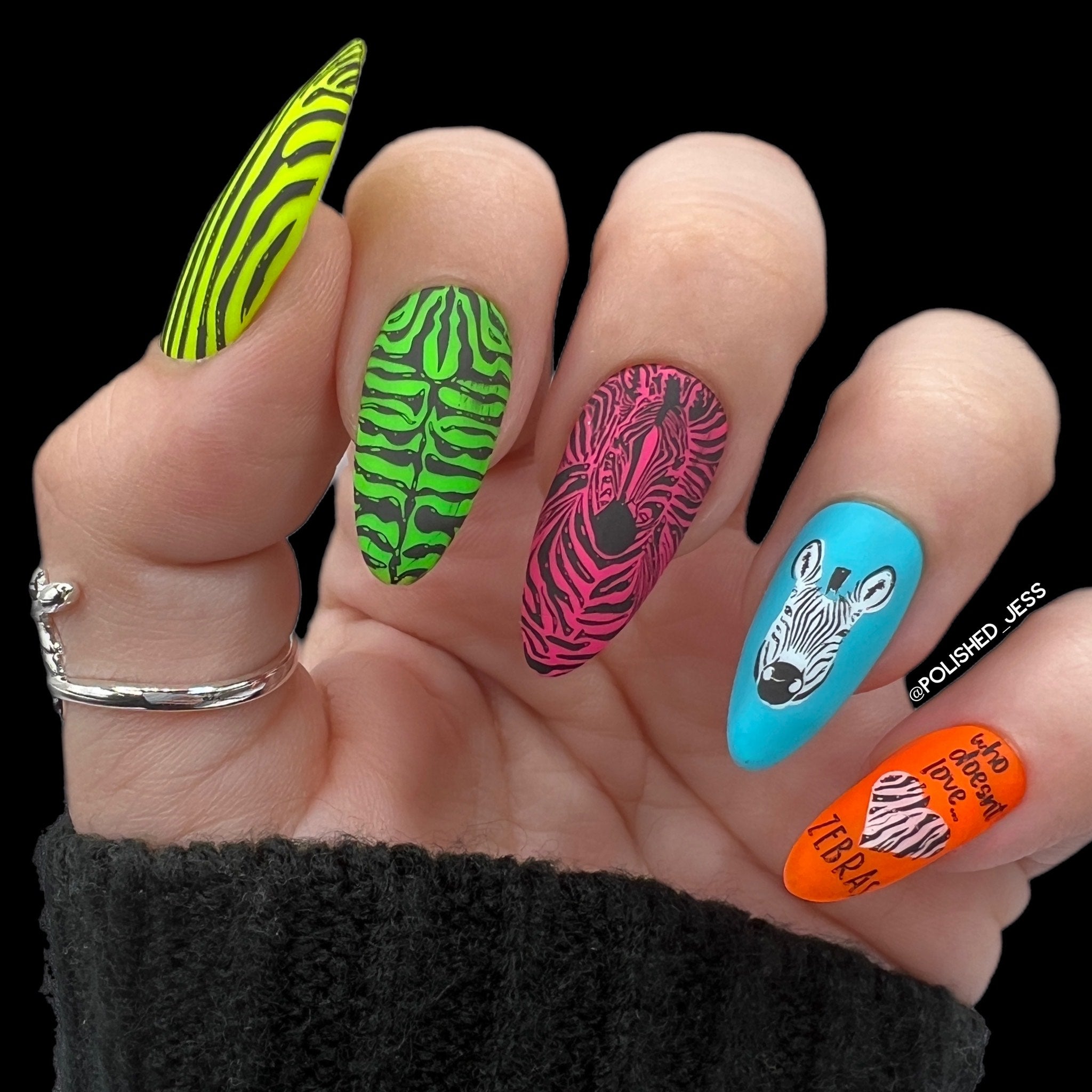 Wild - Zebra (CjS-175) Steel Layered Nail Art Stamping Plate