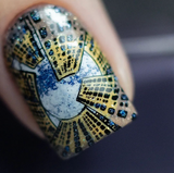 Grunge Series - City (CjS-202) Steel Stamping Nail Art Plate