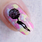 The Nude Series - In the Buff  (CjS-205) Steel Nail Art Layered Stamping Plate