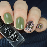 Eye of the Tiger (CjS-214) Steel Nail Art Stamping Plate