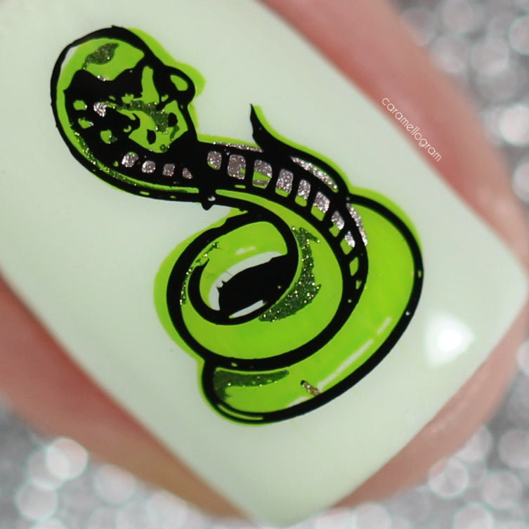 Snake (CjS-217) Steel Nail Art Layered Stamping Plate