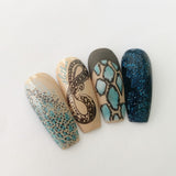 Snake (CjS-217) Steel Nail Art Stamping Plate
