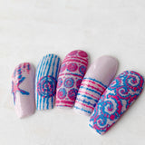 Shibori (CjS-221) Steel Nail Art Stamping Plate