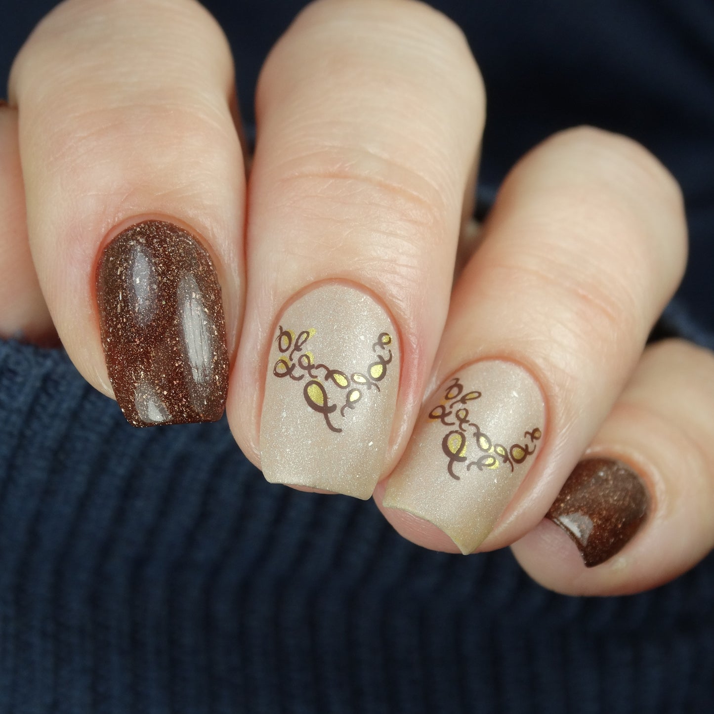French Mani Mini (CjS-246) Etched Nail Art Stamping Plate