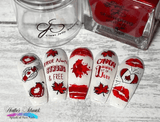 Canada Day (CjS-257) Steel Nail Art Layered Stamping Plate