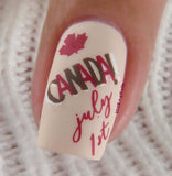 Canada Day (CjS-257) Steel Nail Art Layered Stamping Plate