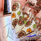 manciure-with-beautiful-nail-art-designs-of-sunflowers-and-leaves