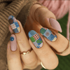 Denim Patchwork (CjS-273) Steel Nail Art Stamping Plate