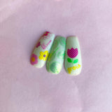 Patterned Spring - Three (CjS-287) Steel Nail Art Stamping Plate