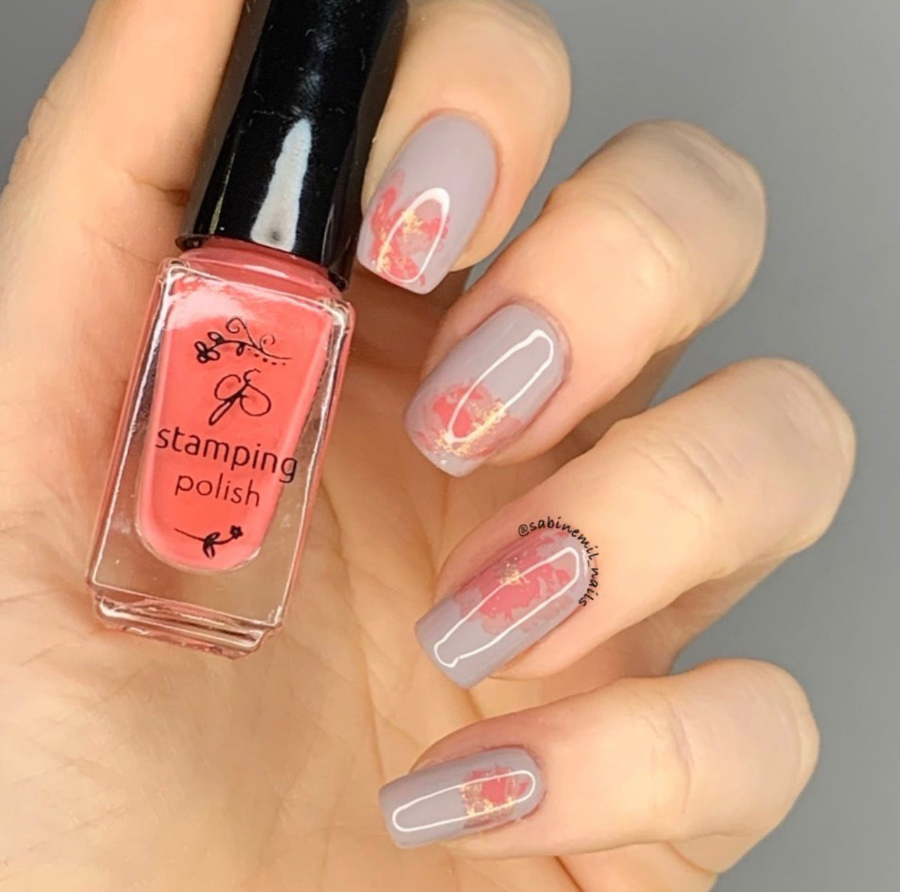 Watercolor Garden (CjS-81) Steel Nail Art Stamping Plate 14 x 9 Clear Jelly Stamper 