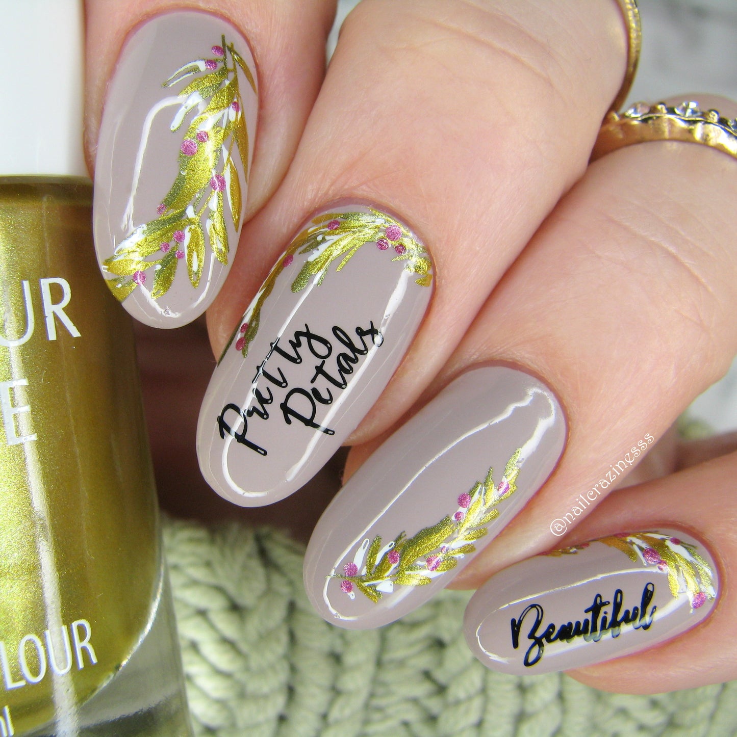 Watercolor Garden (CjS-81) Etched Nail Art Stamping Plate