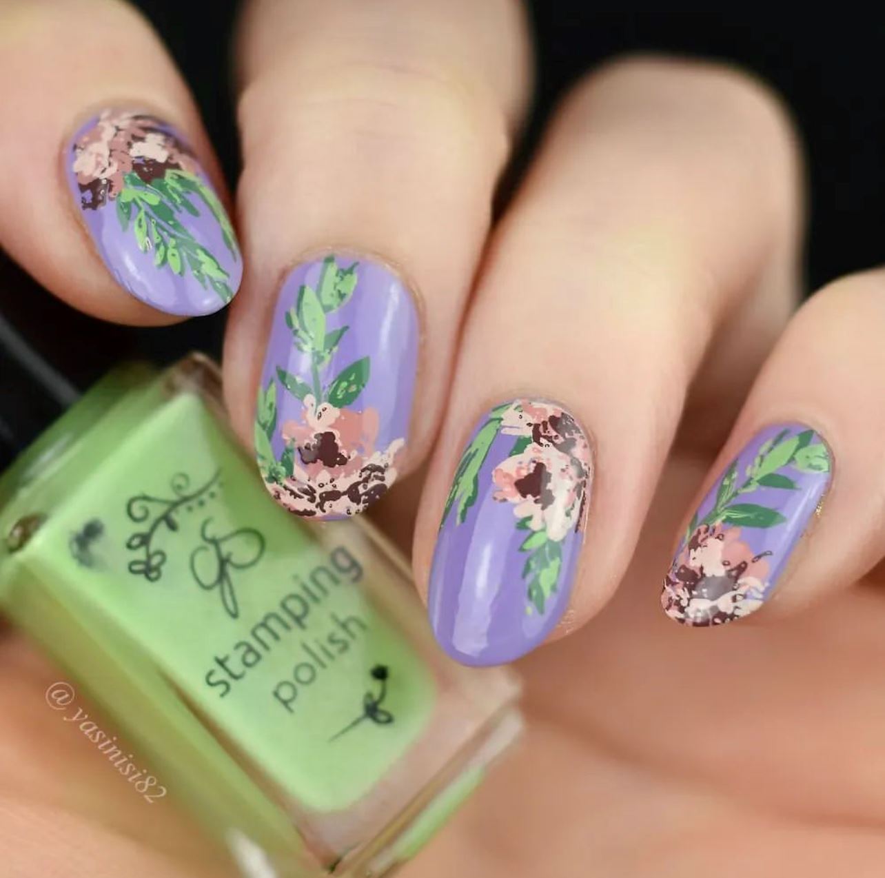 Watercolor Garden (CjS-81) Steel Nail Art Stamping Plate 14 x 9 Clear Jelly Stamper 