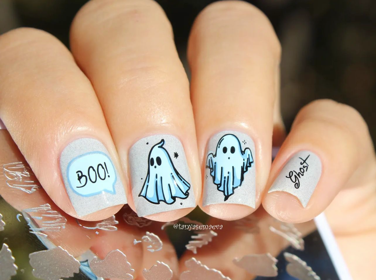 The Ghost (CjS-H-78) Etched Nail Art Stamping Plate