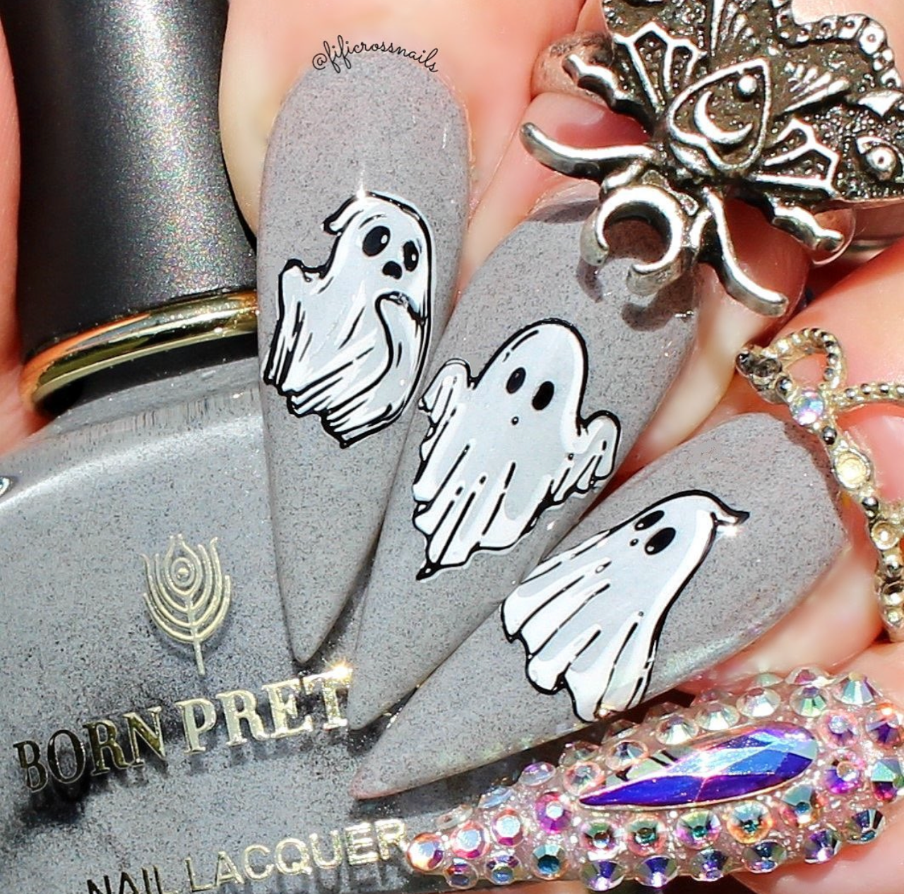 The Ghost (CjS-H-78) Etched Nail Art Stamping Plate