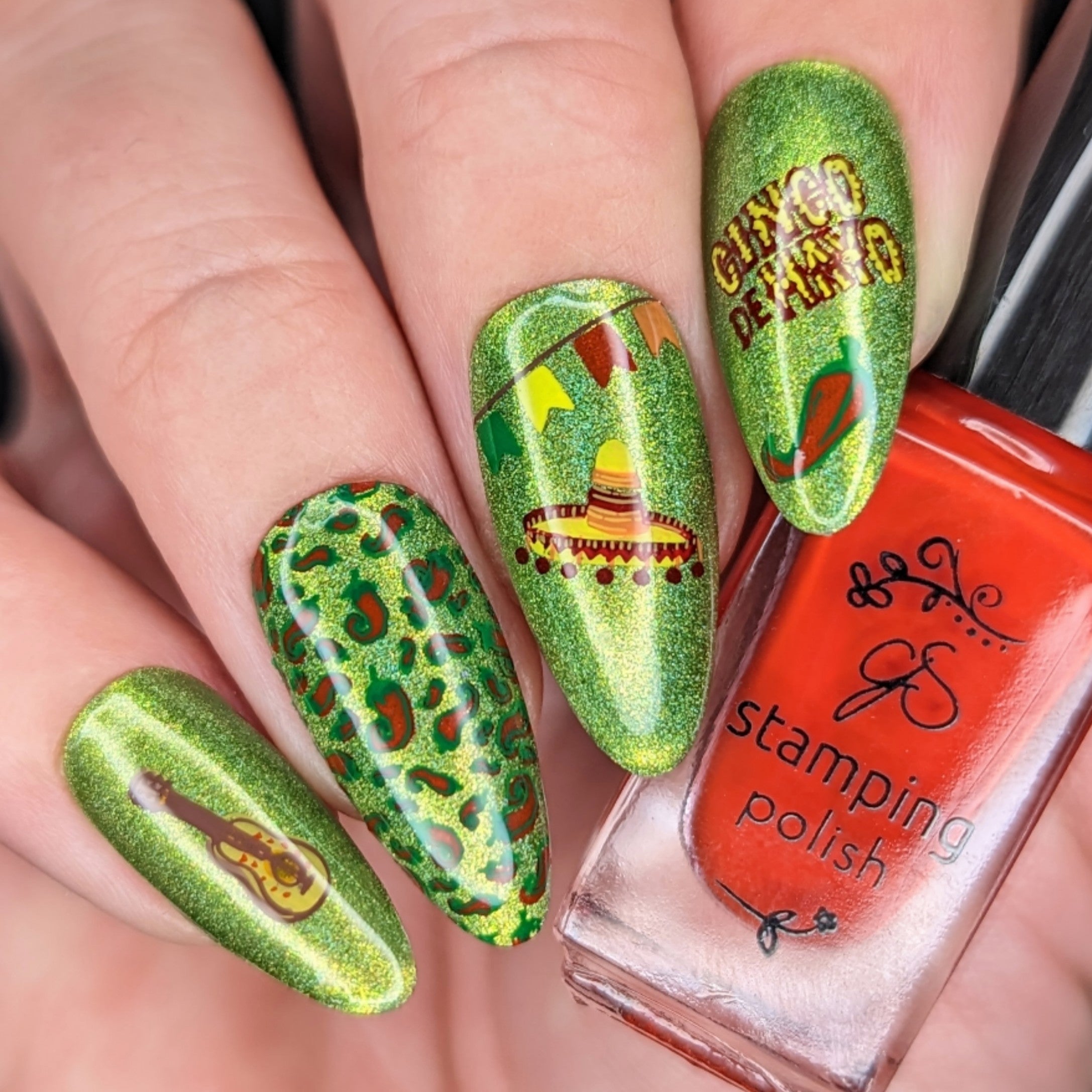 Cinco De Mayo (CjSH-85) Steel Nail Art Layered Stamping Plate