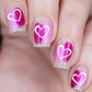 stunning-shimmery-manicure-with-nail-art-designs-of-hearts