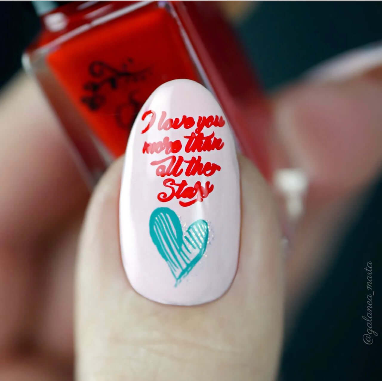 single-manicured-nail-with-i-love-you-more-than-all-the-stars-in-nail-art