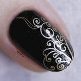 Put a Lil Swirl on it... Part One (CjS-132) Steel Nail Art Stamping Plate 14 x 9 Clear Jelly Stamper 