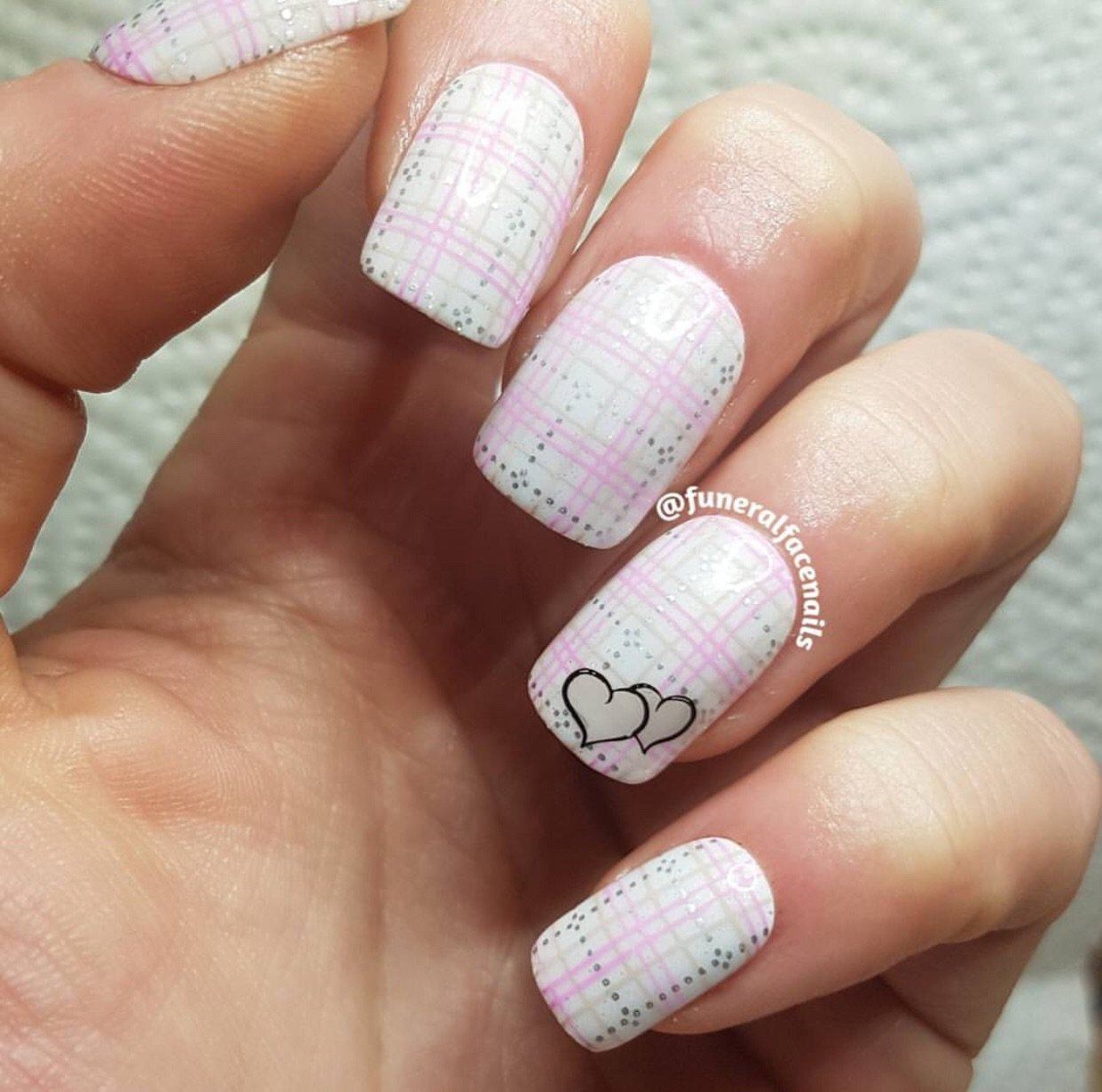 Perfectly Plaid (CjS-08) - Steel Nail Art Stamping Plate 6x6 Clear Jelly Stamper 