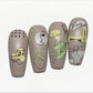 Mod Life Series - The Globe (CjS-118) Steel Nail Art Stamping Plate 14 x 9 Clear Jelly Stamper 
