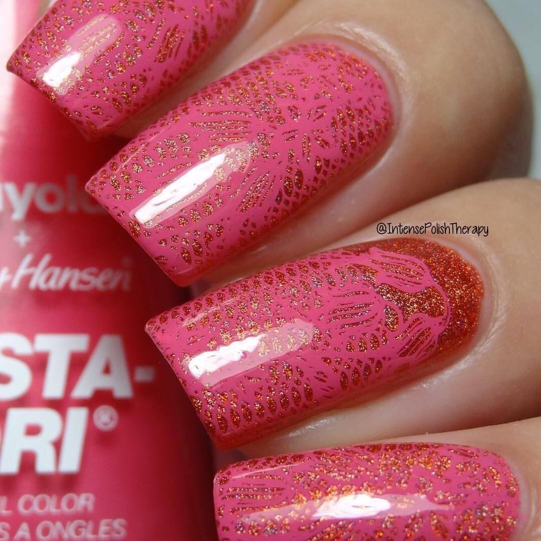 Feeling Lacy - (CjS-51) - Steel Nail Art Stamping Plate 14 x 9 Clear Jelly Stamper 