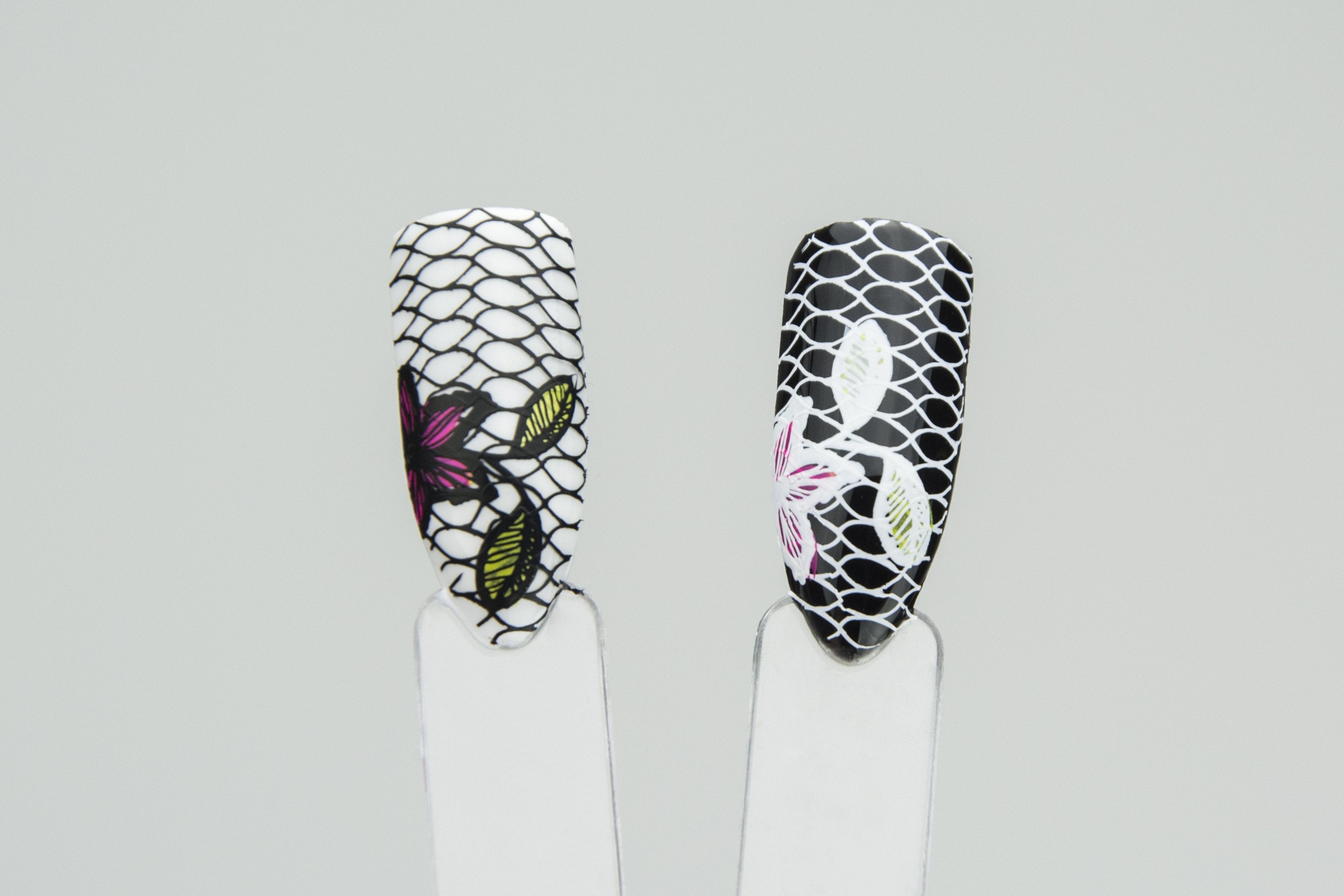 Feeling Lacy - (CjS-51) - Steel Nail Art Stamping Plate 14 x 9 Clear Jelly Stamper 